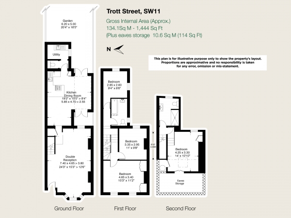 Floor Plan Image for 4 Bedroom Terraced House to Rent in Trott Street